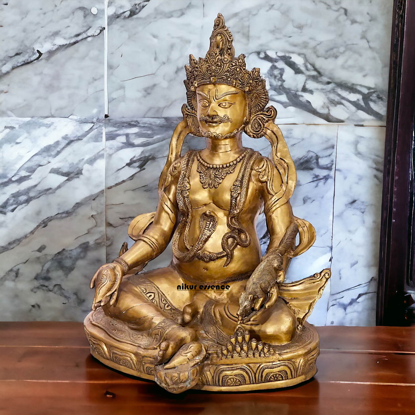 kubera Meditation Brass idol - 43 Inches