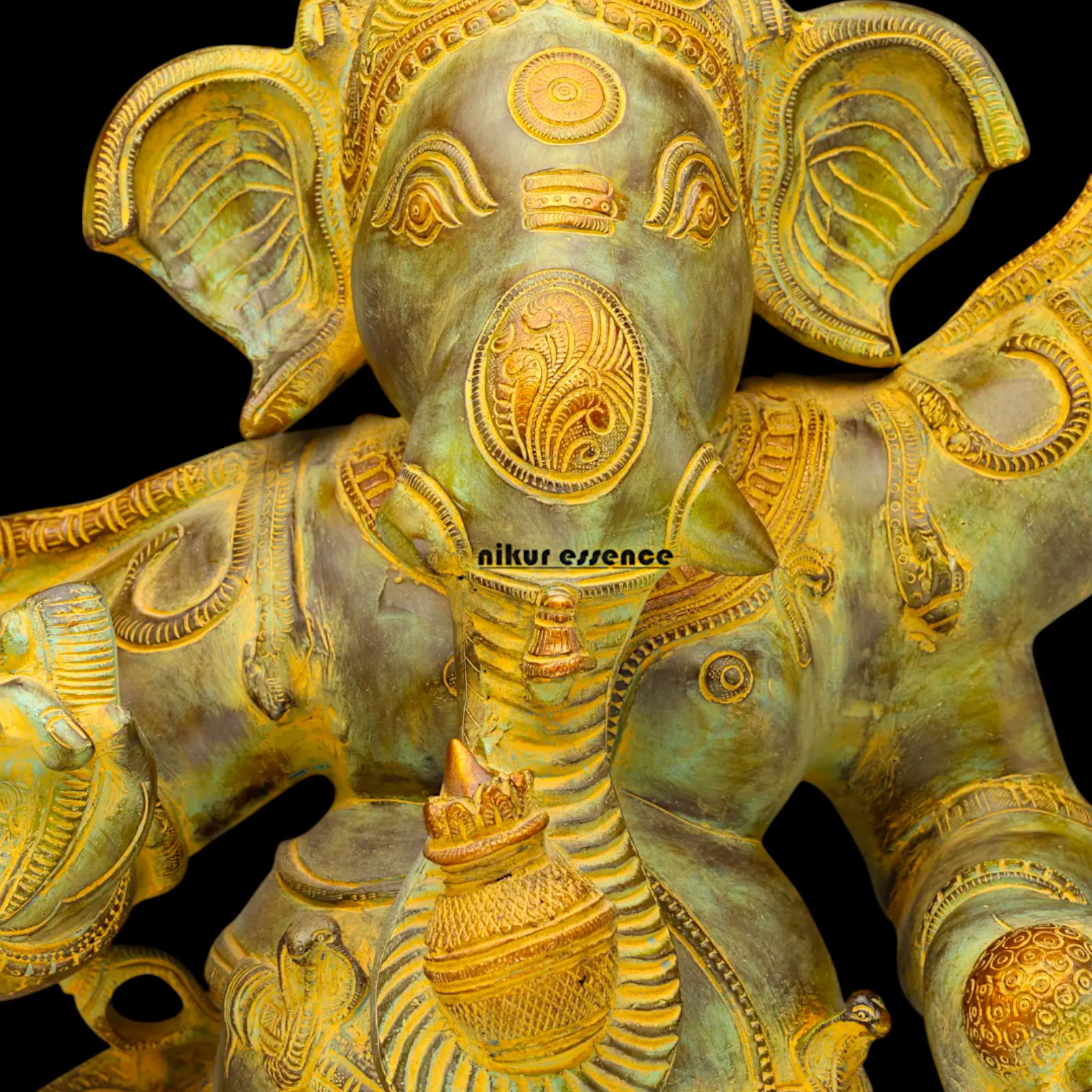 Ganesha Ganpati dancing Brass pital ki murti - 33 Inches