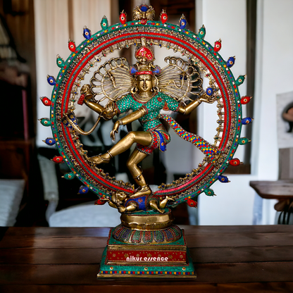 Big Nataraja Shiva dance Pital Brass Murti - 48 Inches