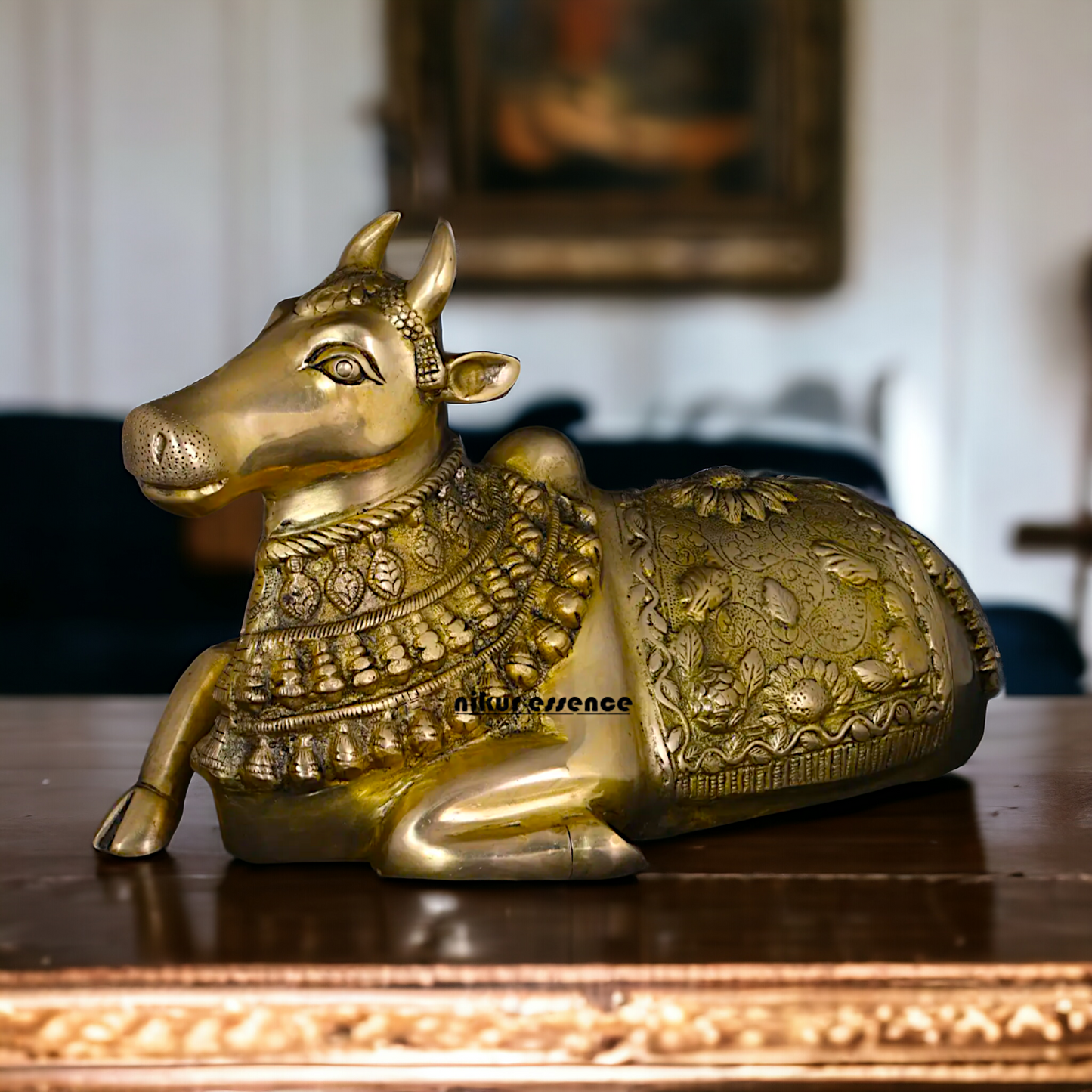 Pure Brass Nandi God statue - 20 Inches