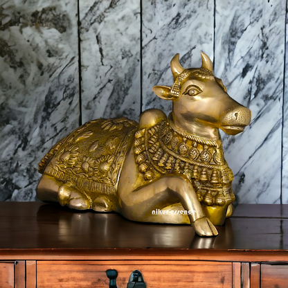 Pure Brass Nandi God statue - 20 Inches