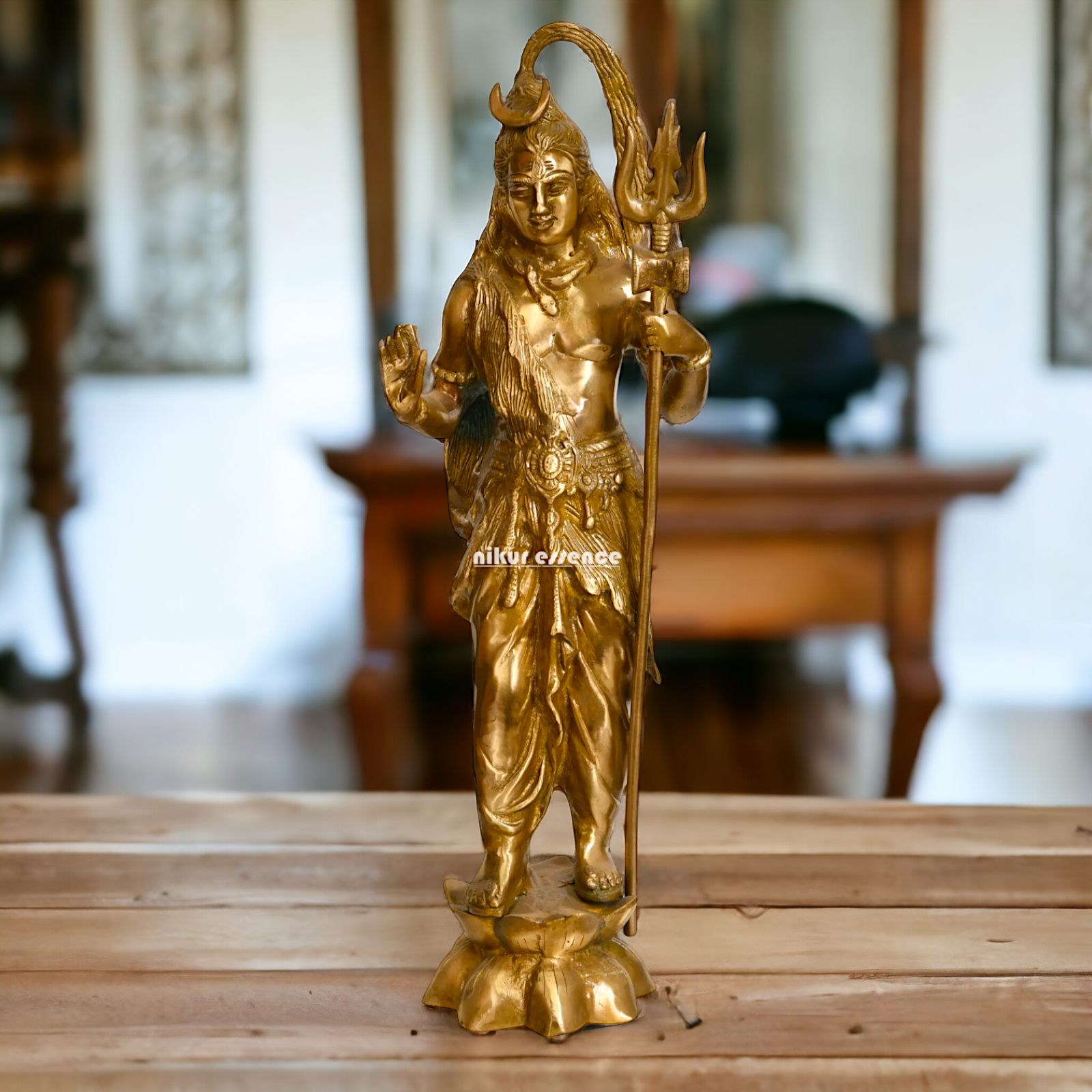 Shiva Bhagwan Standing with Blessing Pure Brass idol - 22 inches