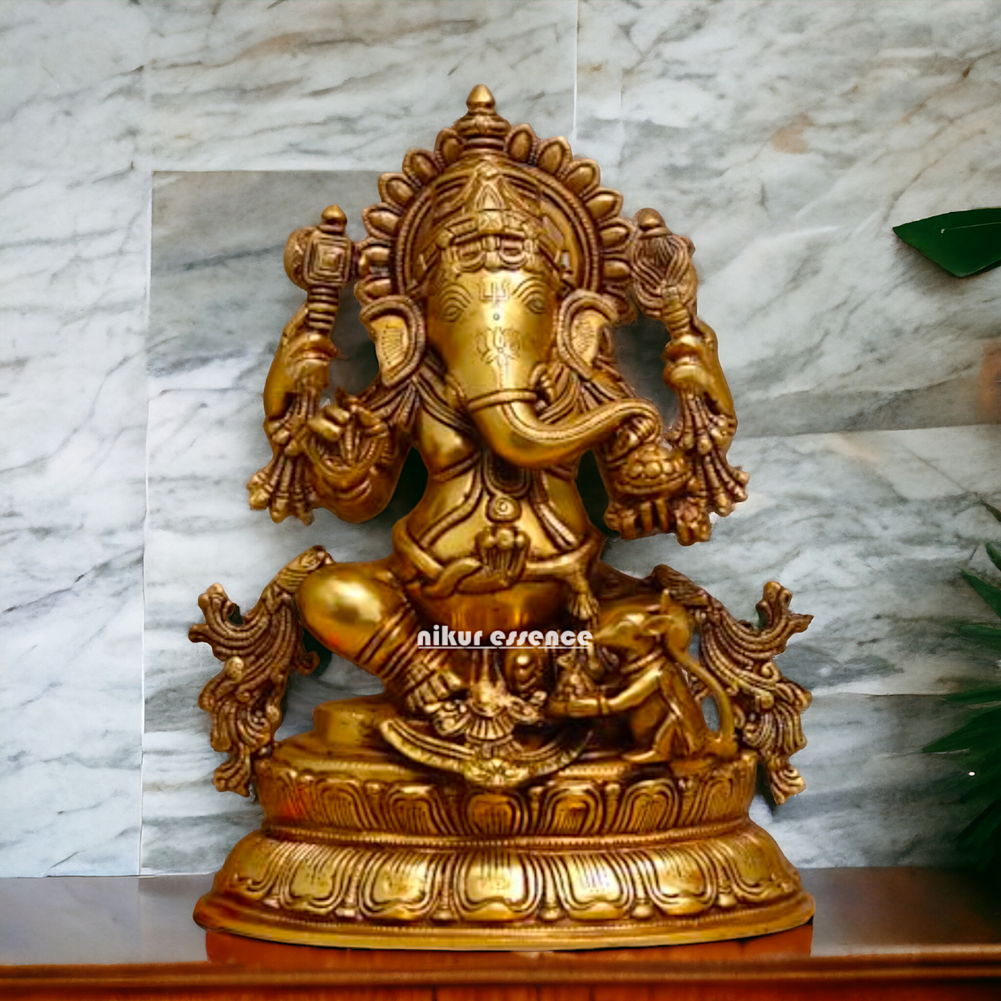 Ganesha Vinayaka pital brass idol - 16 inch