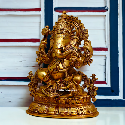 Ganesha Vinayaka pital brass idol - 16 inch