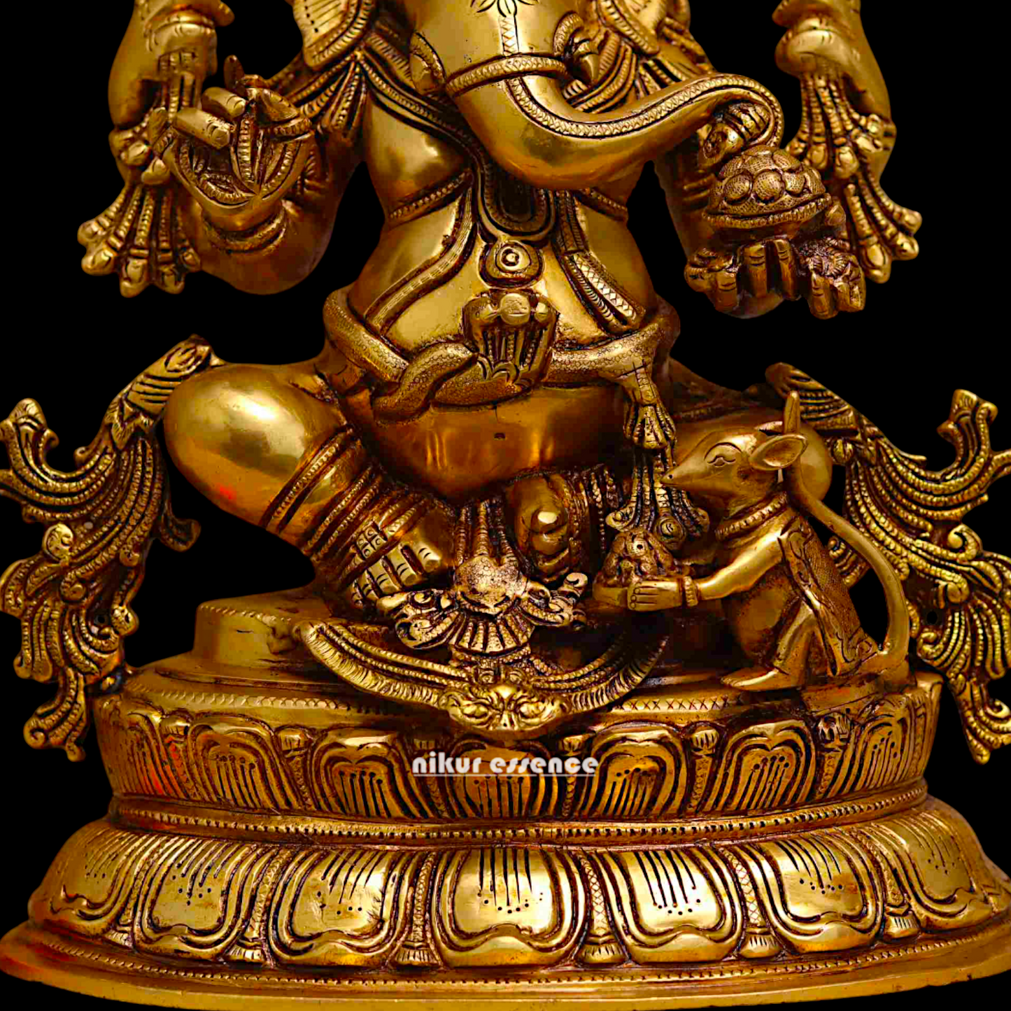 Ganesha Vinayaka pital brass idol - 16 inch