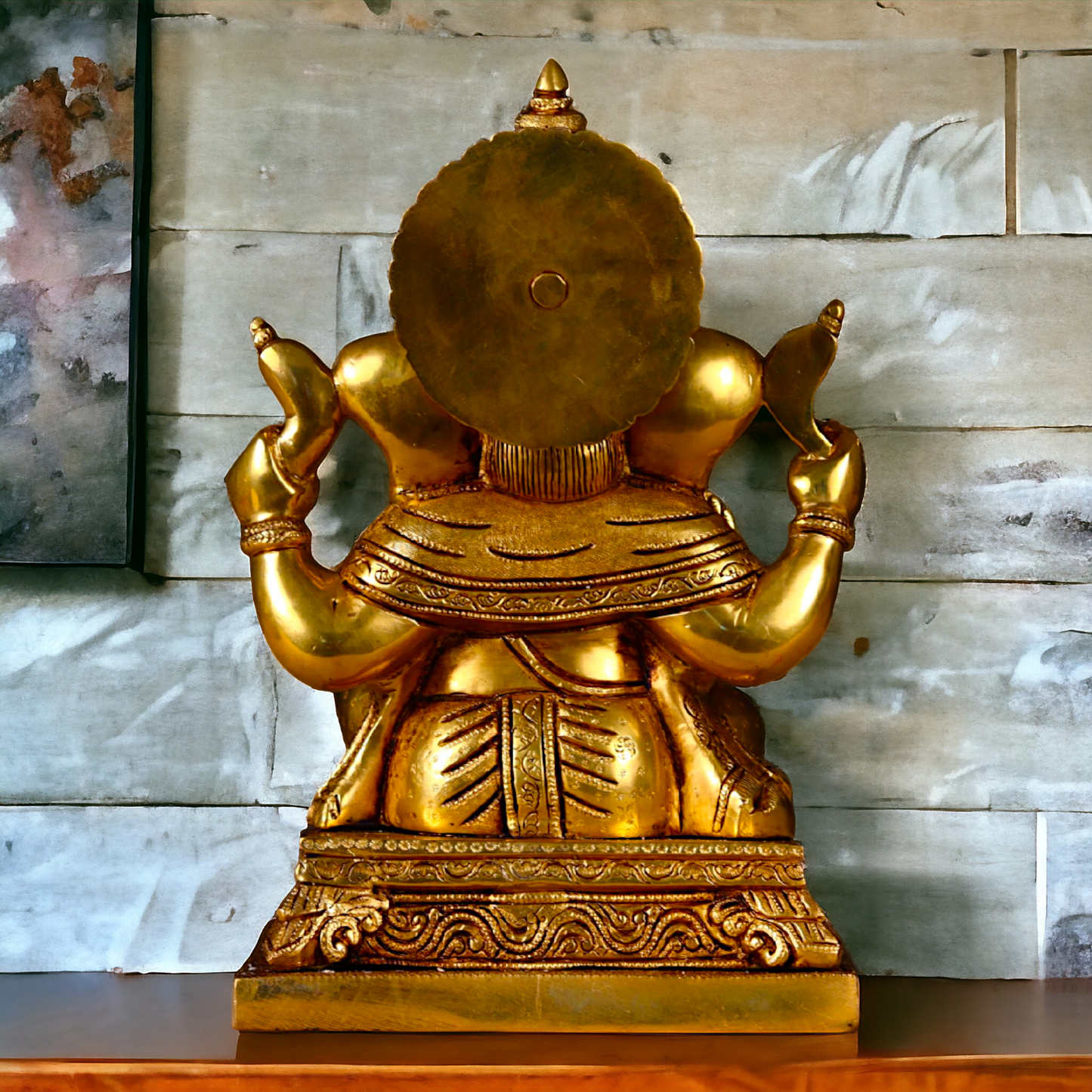 Pure Brass Ganesha Brass Murti - 12 inches