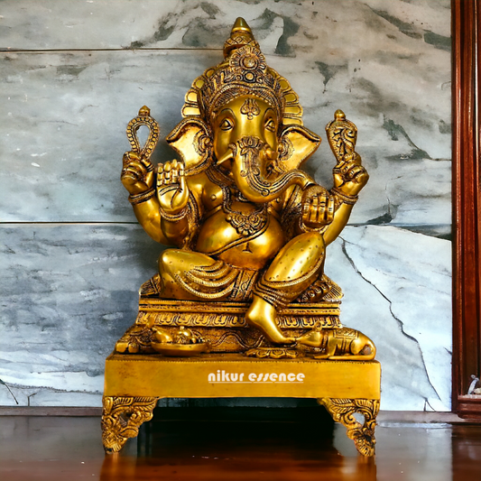 Big Ganpati Ganesha Pital Murti - 20 inches