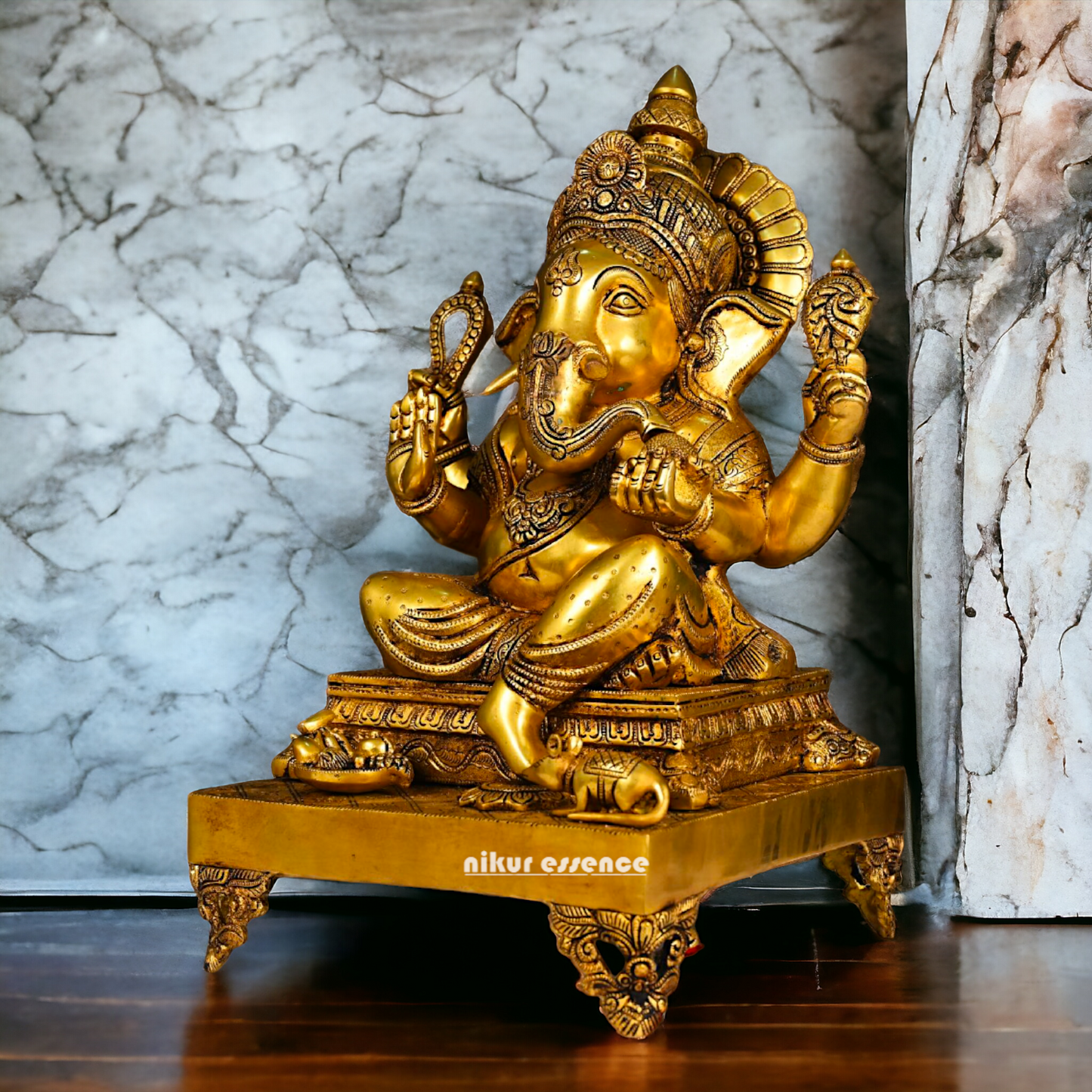 Big Ganpati Ganesha Pital Murti - 20 inches