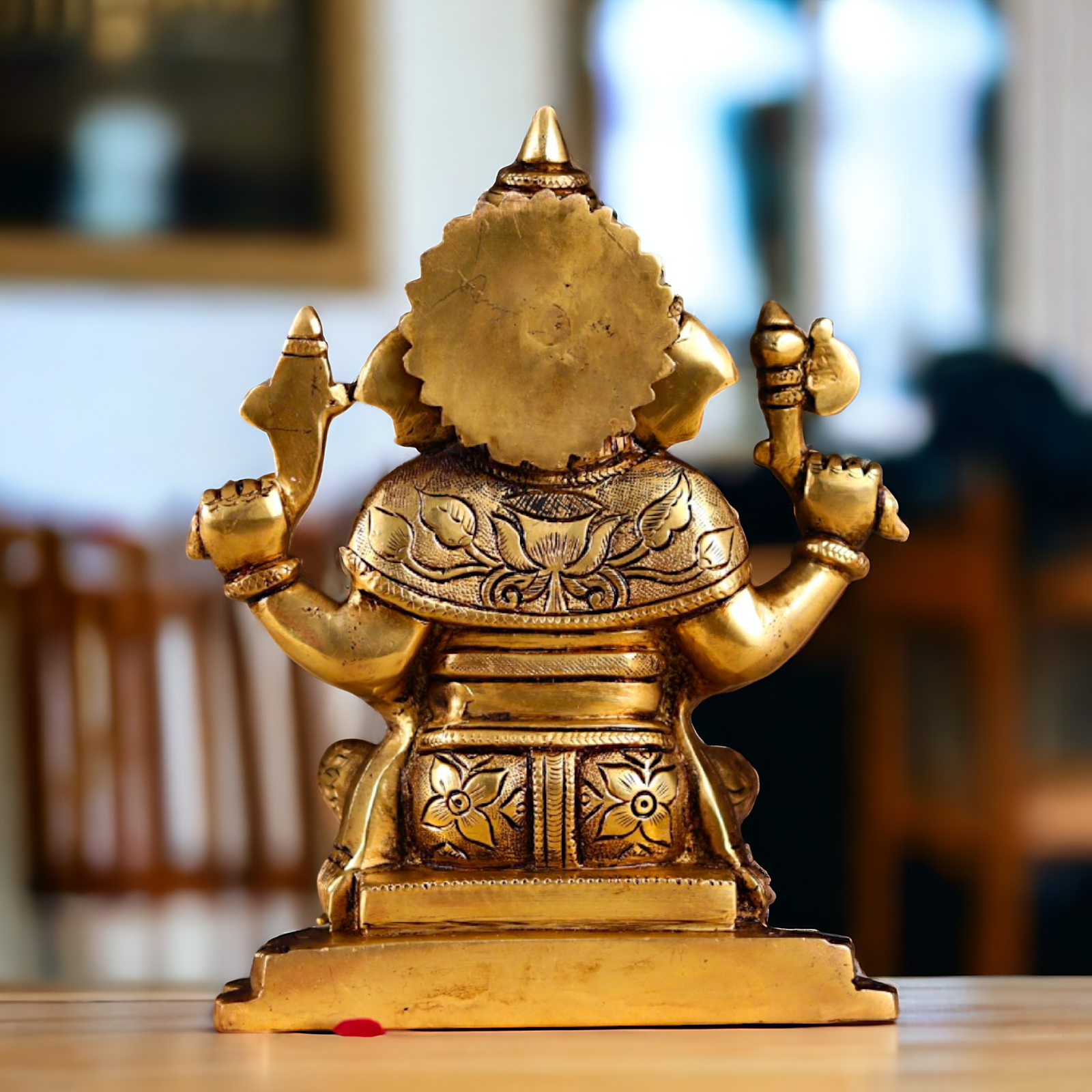 Solid Brass Ganesha Ganpati Pital idol - 9 Inches