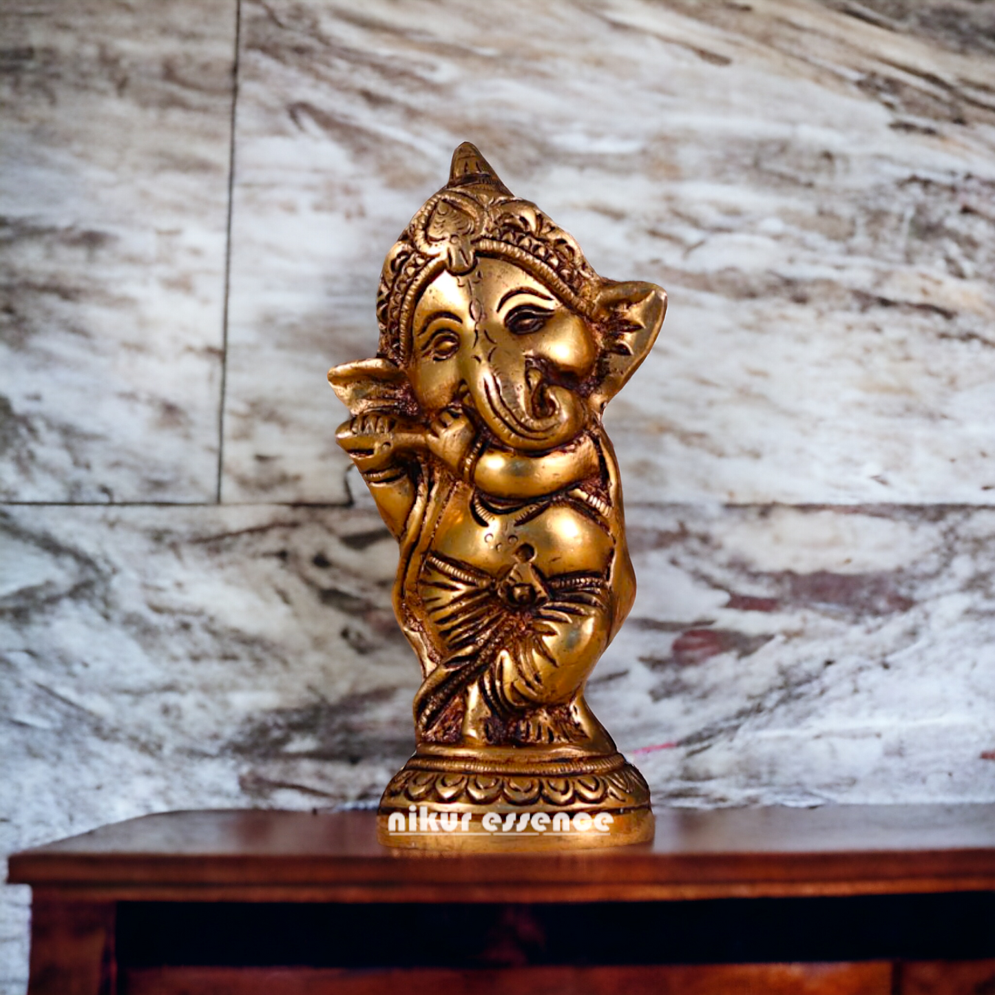 Pital Baby Ganesha Brass idol - 5.5 inches