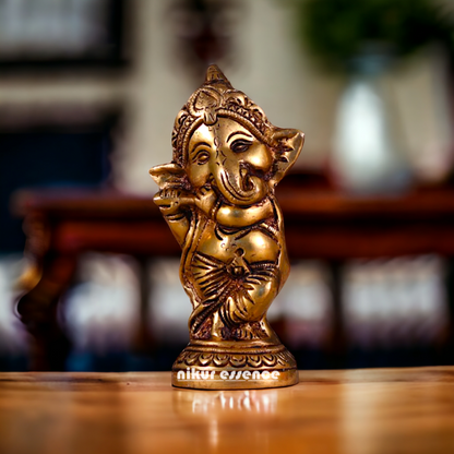 Pital Baby Ganesha Brass idol - 5.5 inches