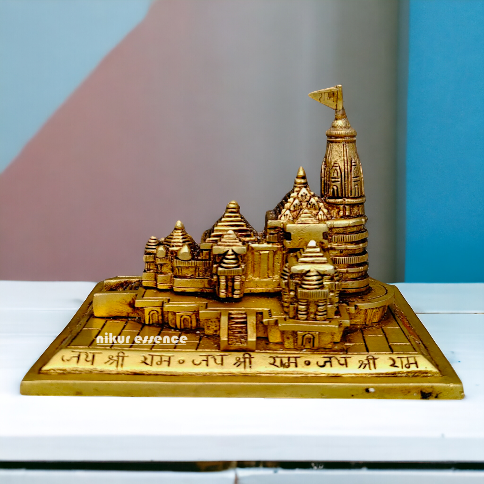 Pital Ram Mandir Temple Brass idol - 5 inches