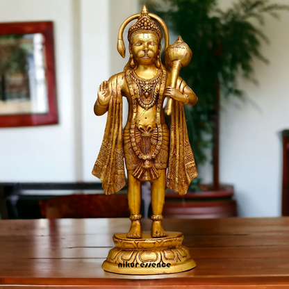 Big Hanuman ji Standing with Gada brass idol - 27 Inches