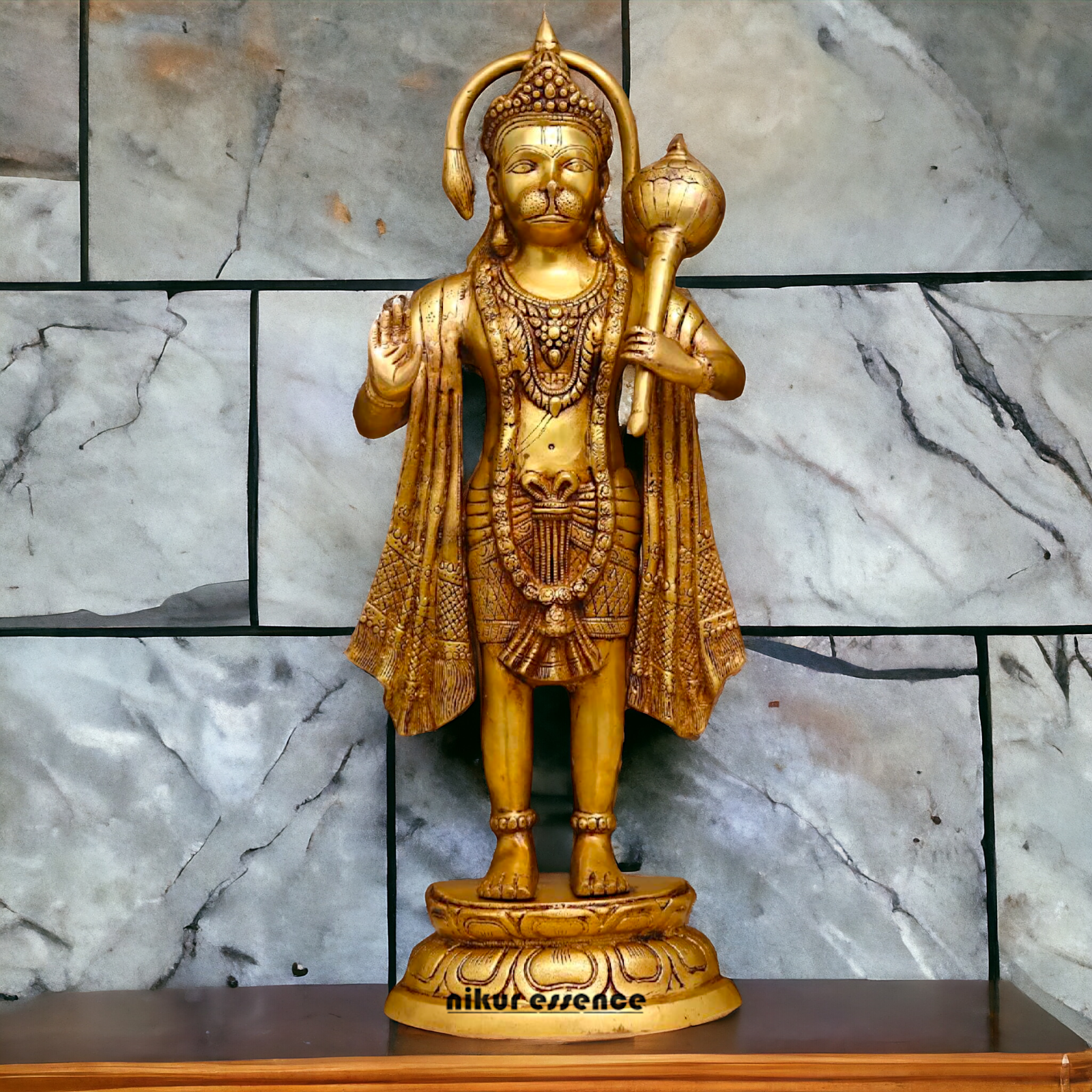 Big Hanuman ji Standing with Gada brass idol - 27 Inches