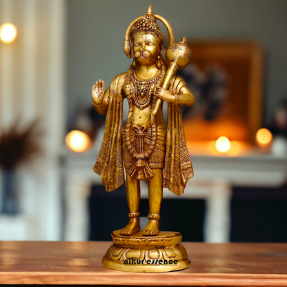 Big Hanuman ji Standing with Gada brass idol - 27 Inches