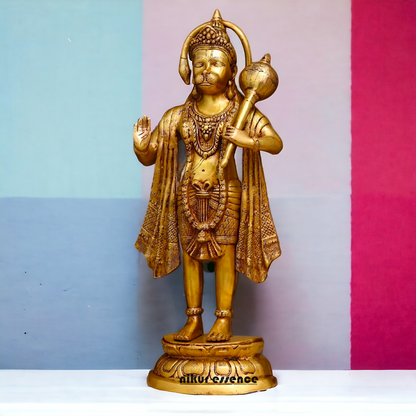 Big Hanuman ji Standing with Gada brass idol - 27 Inches