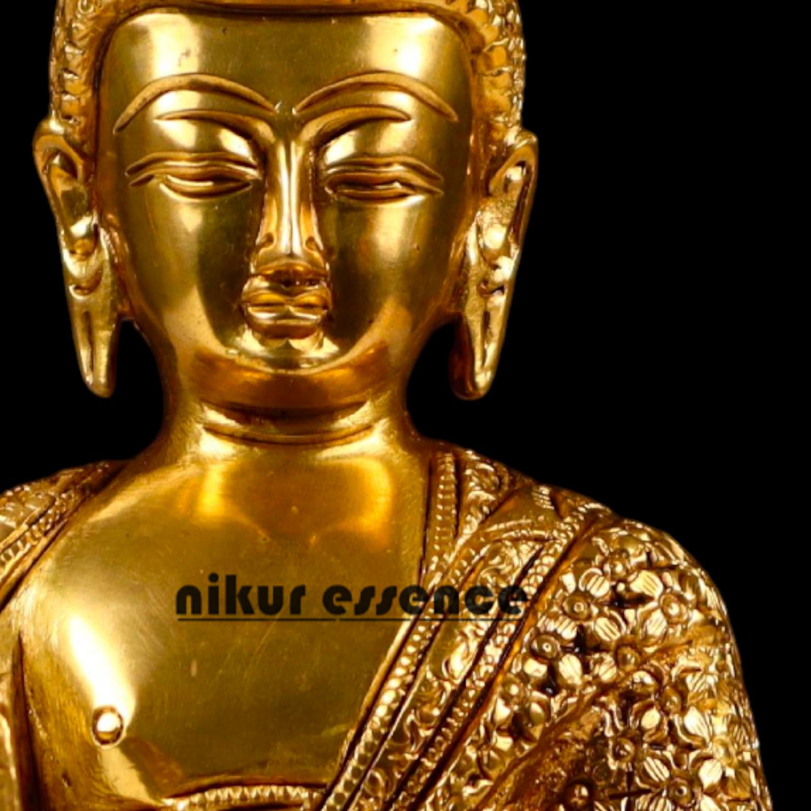 Pital Buddha Sitting with meditation Brass idol - 9 Inches