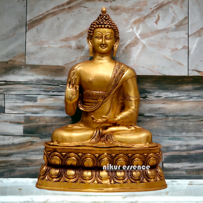 Solid Brass Buddha with Blessing statue - 21 inches