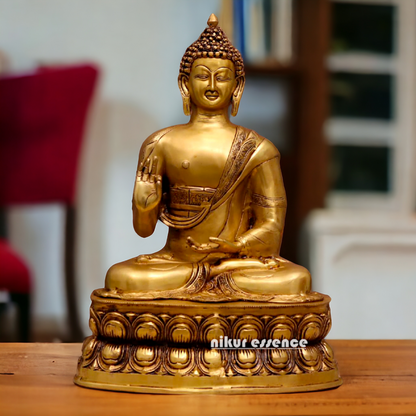 Solid Brass Buddha with Blessing statue - 21 inches