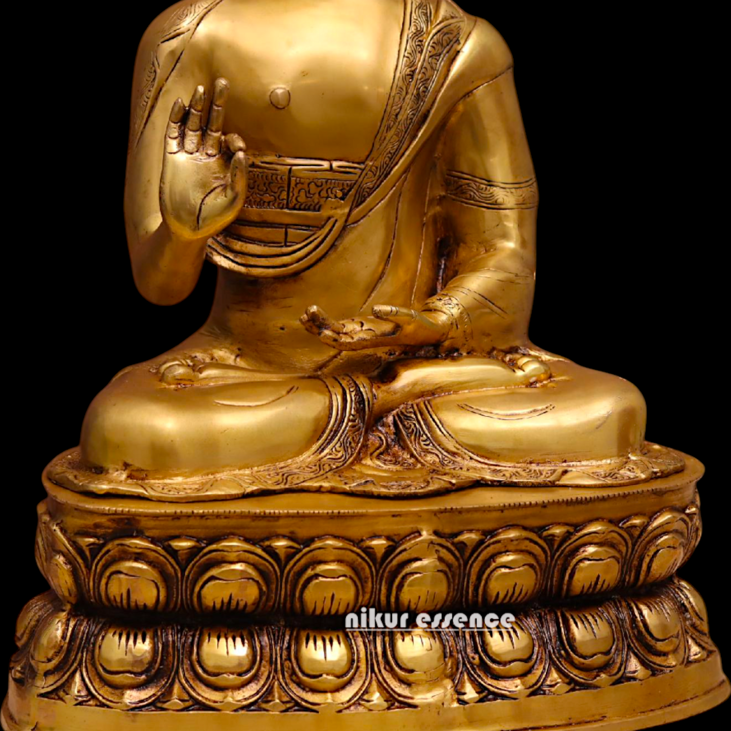 Solid Brass Buddha with Blessing statue - 21 inches