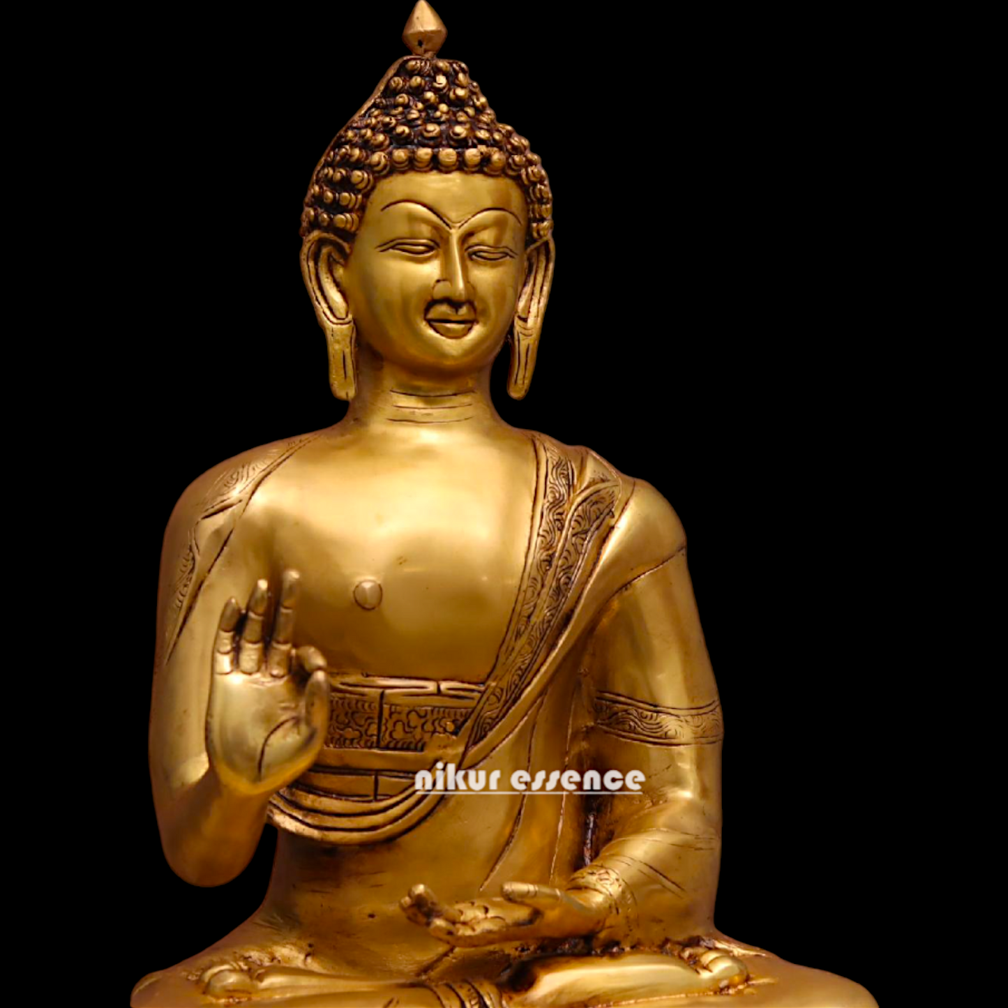 Solid Brass Buddha with Blessing statue - 21 inches