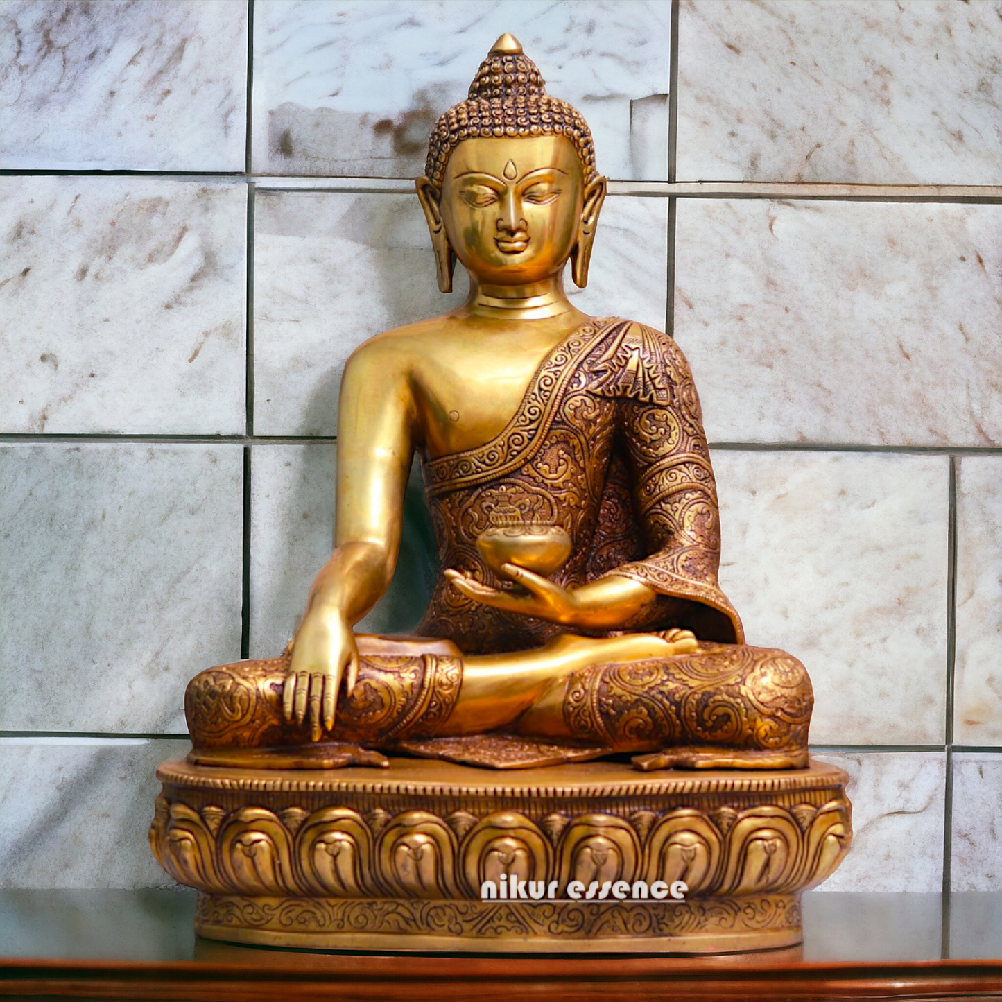 Pital Buddha Sitting Meditation Brass statue - 23 inches