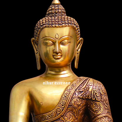 Pital Buddha Sitting Meditation Brass statue - 23 inches