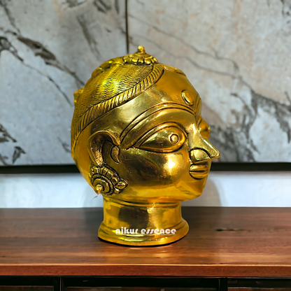 Superfine Brass Gauri Head Face idol - 4.5 inches