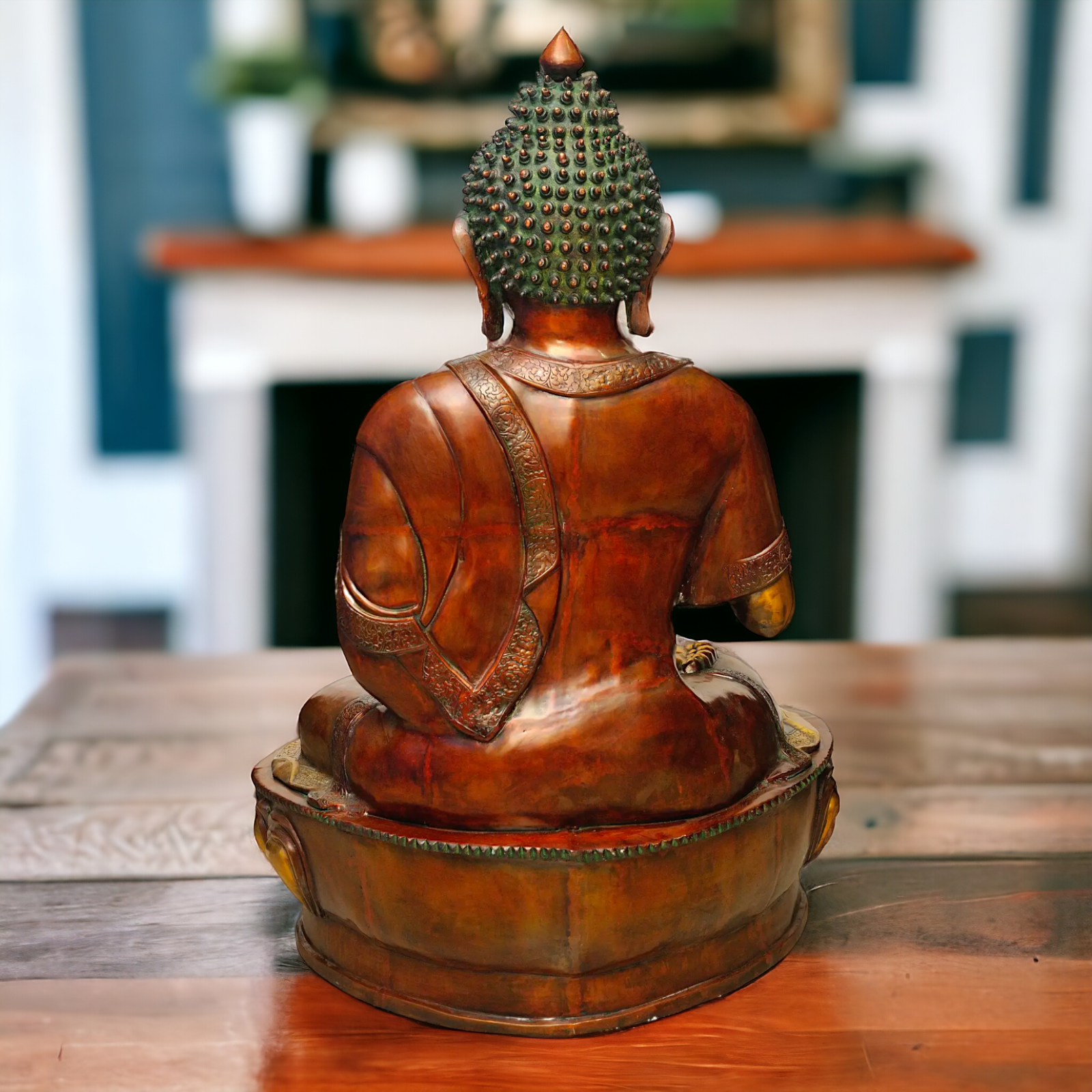 Brass Buddha Sitting with meditation idol - 4 Feet