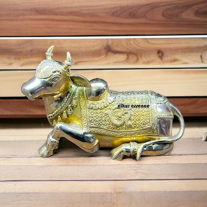 Pure brass Cow Sitting idol 1 feet