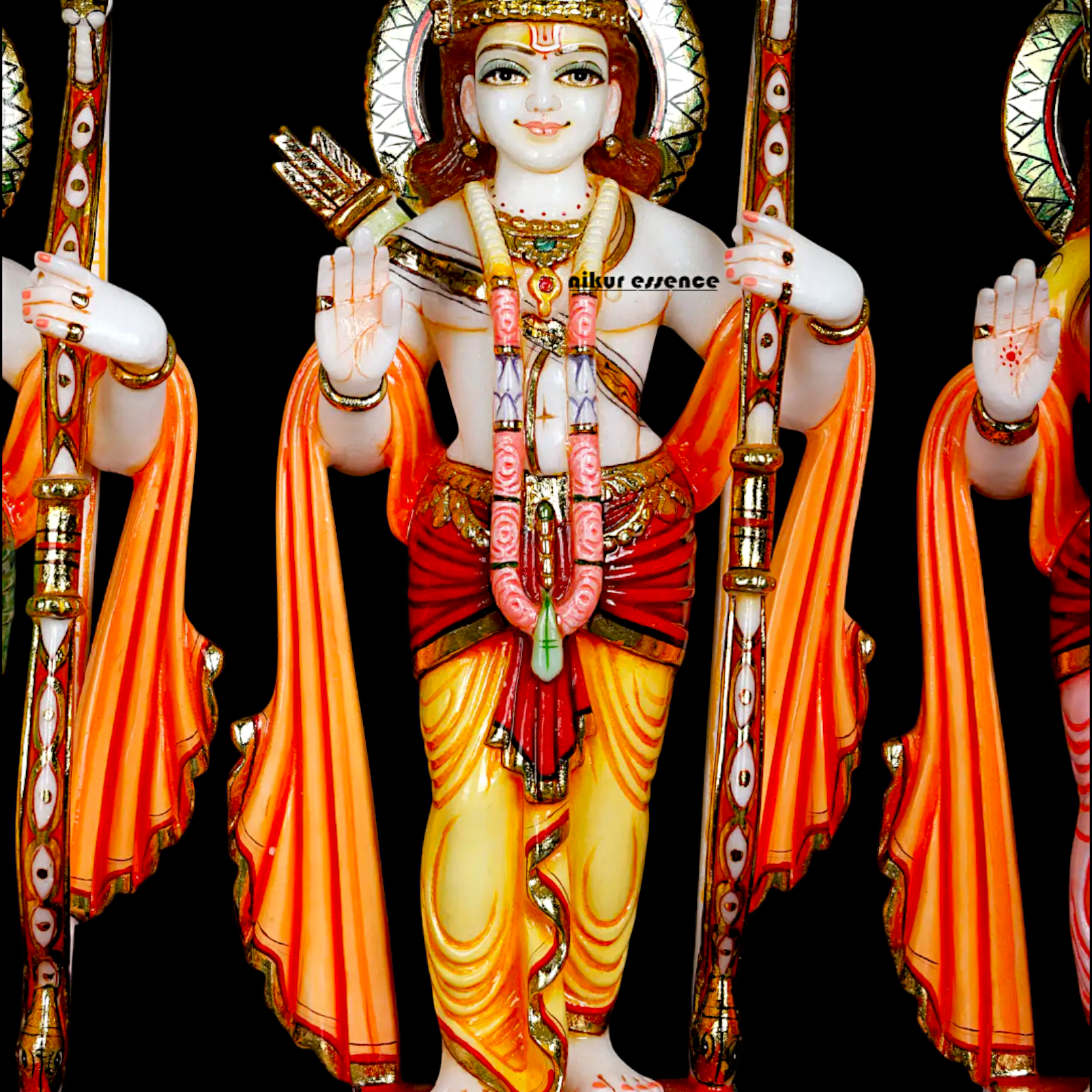 Ram Darbar marble statue - 15 Inches