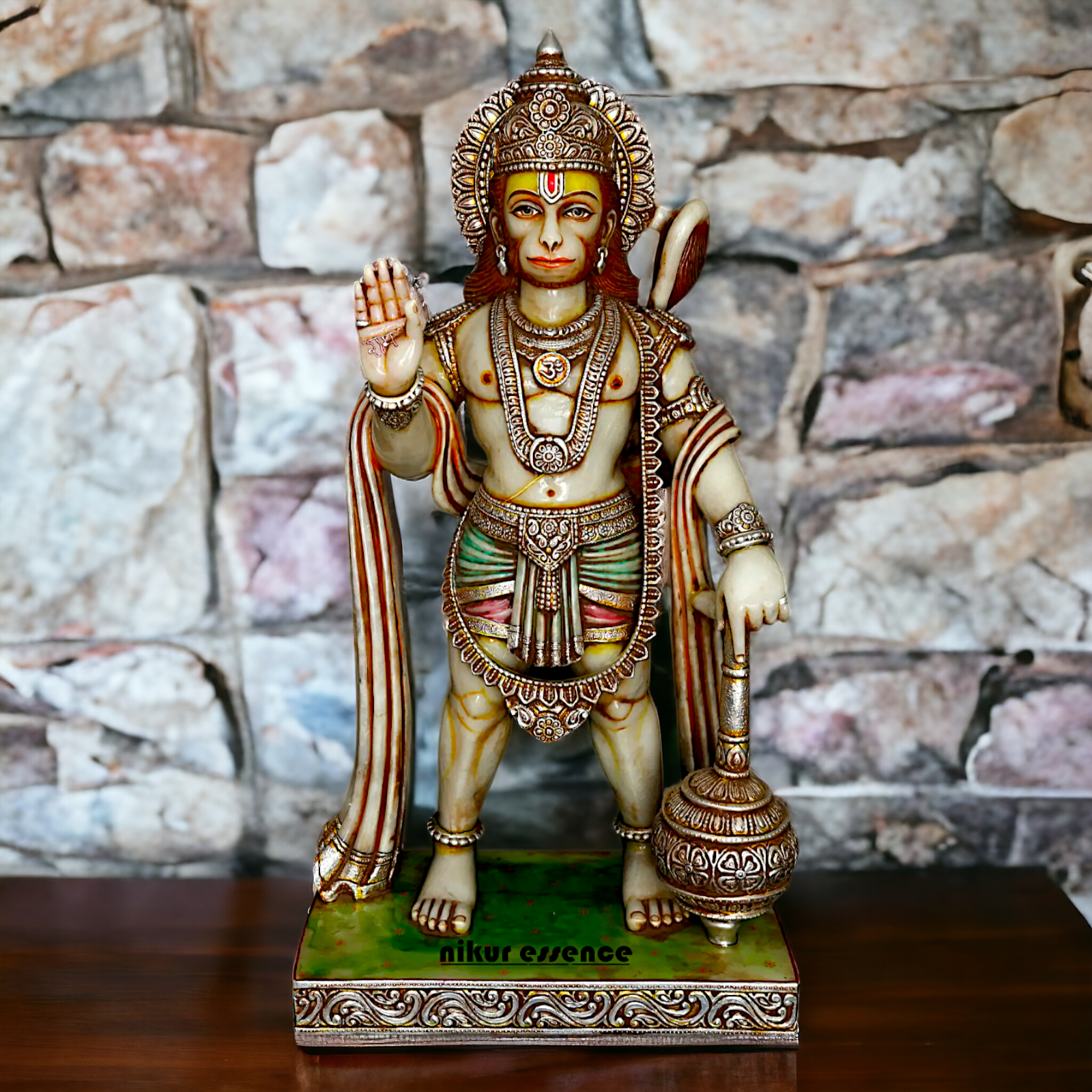 Large Hanuman ji Standing with Gada Marble idol - 44 Inches