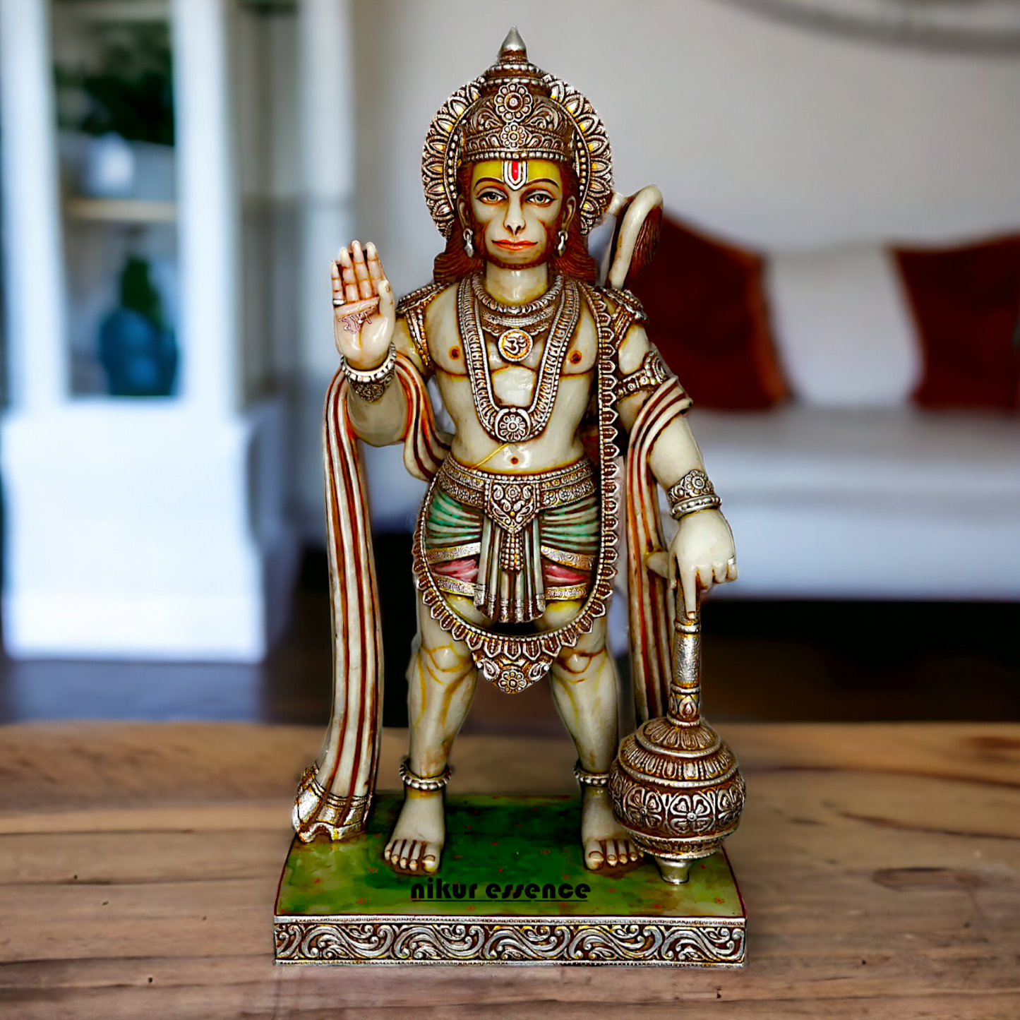 Large Hanuman ji Standing with Gada Marble idol - 44 Inches