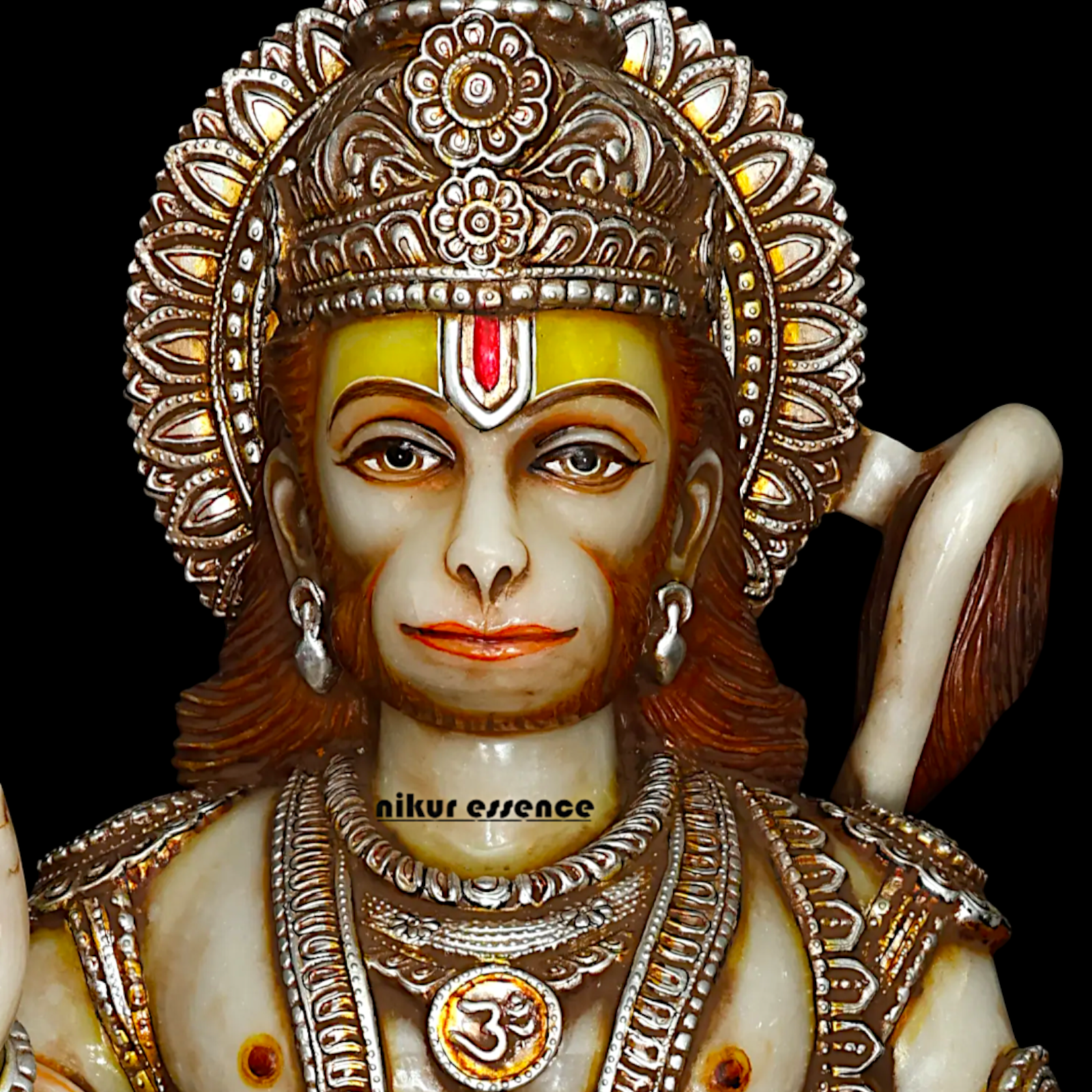 Large Hanuman ji Standing with Gada Marble idol - 44 Inches