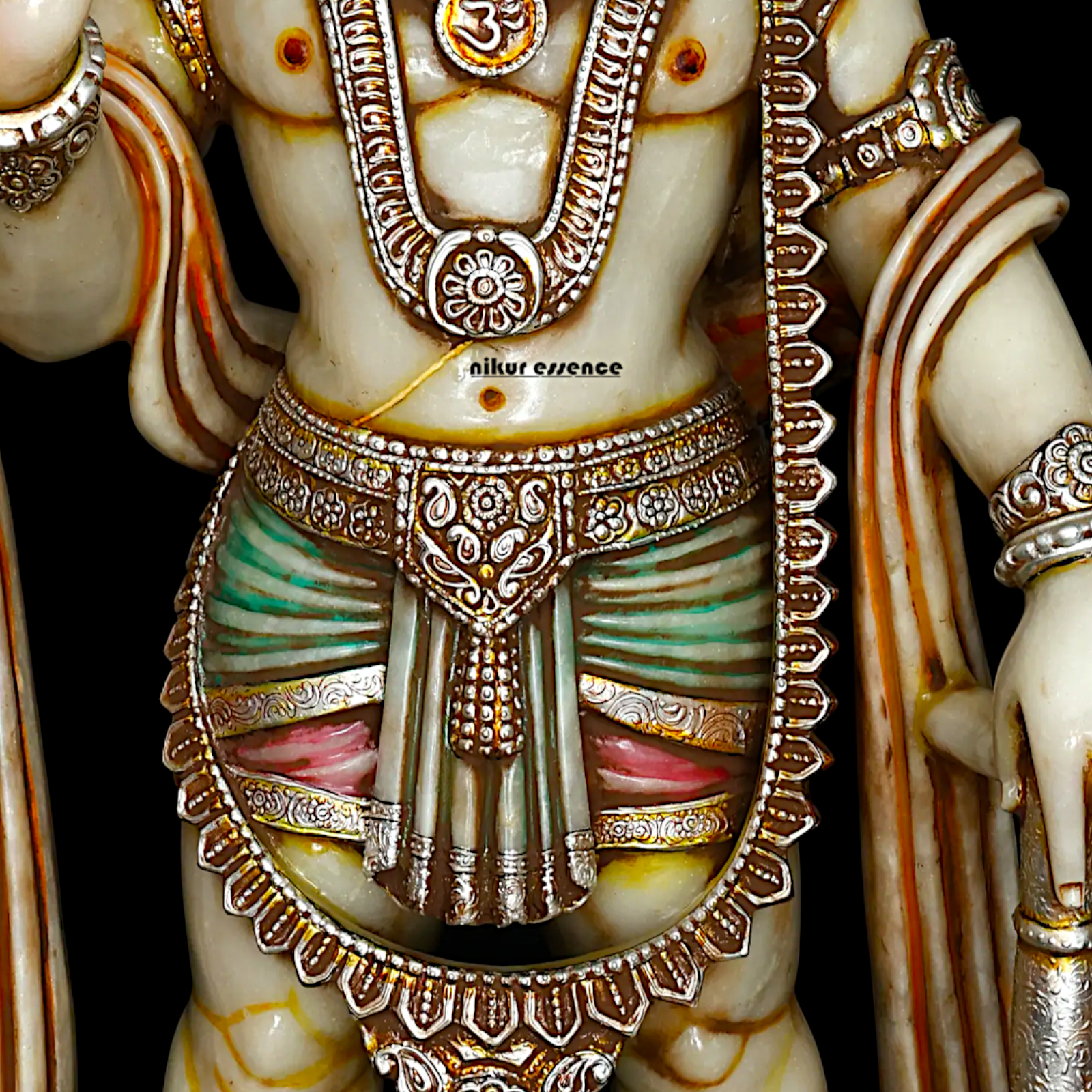 Large Hanuman ji Standing with Gada Marble idol - 44 Inches