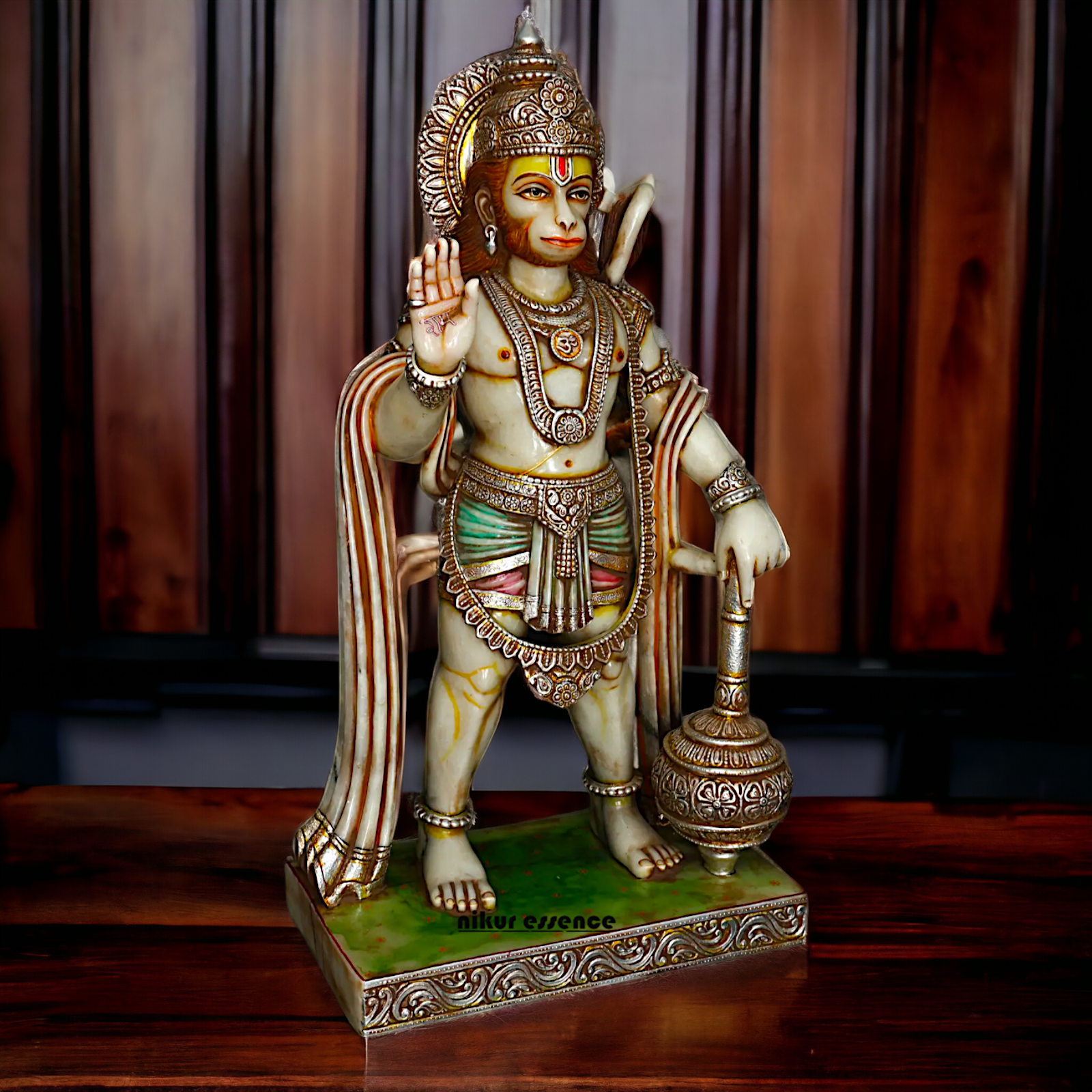 Large Hanuman ji Standing with Gada Marble idol - 44 Inches