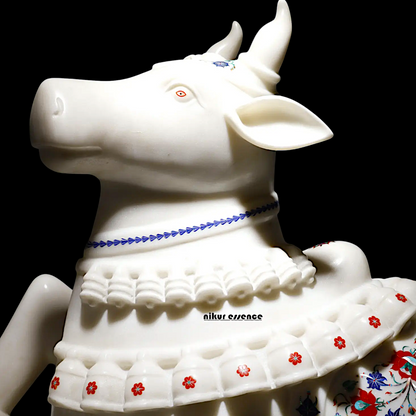 Marble Nandi shiv idol - 35 Inches