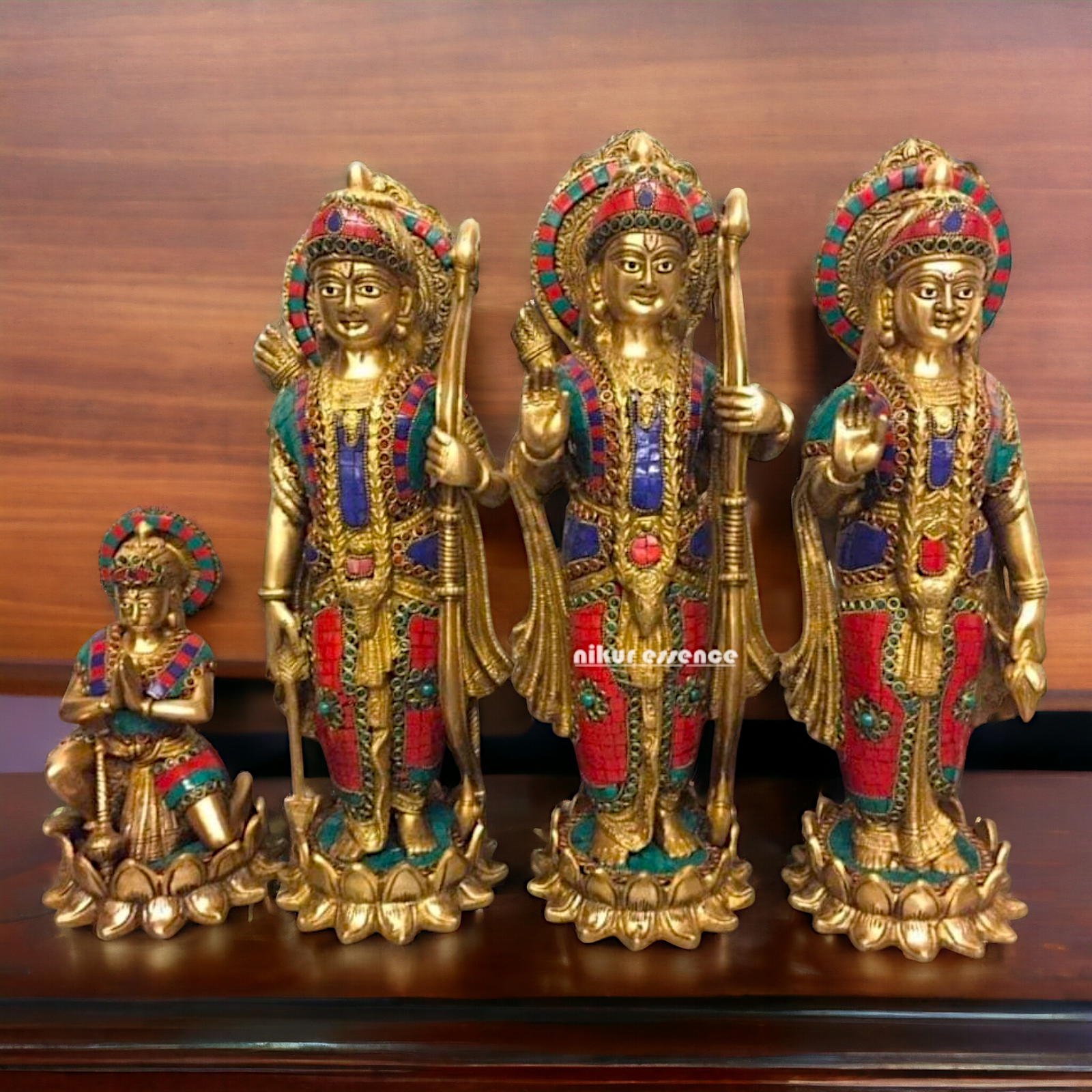 Ram Darbar Parivar Brass with Stone work idol - 17.5 inches