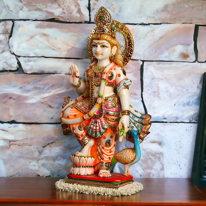 Large Radha Maa Marble idol - 23 Inches