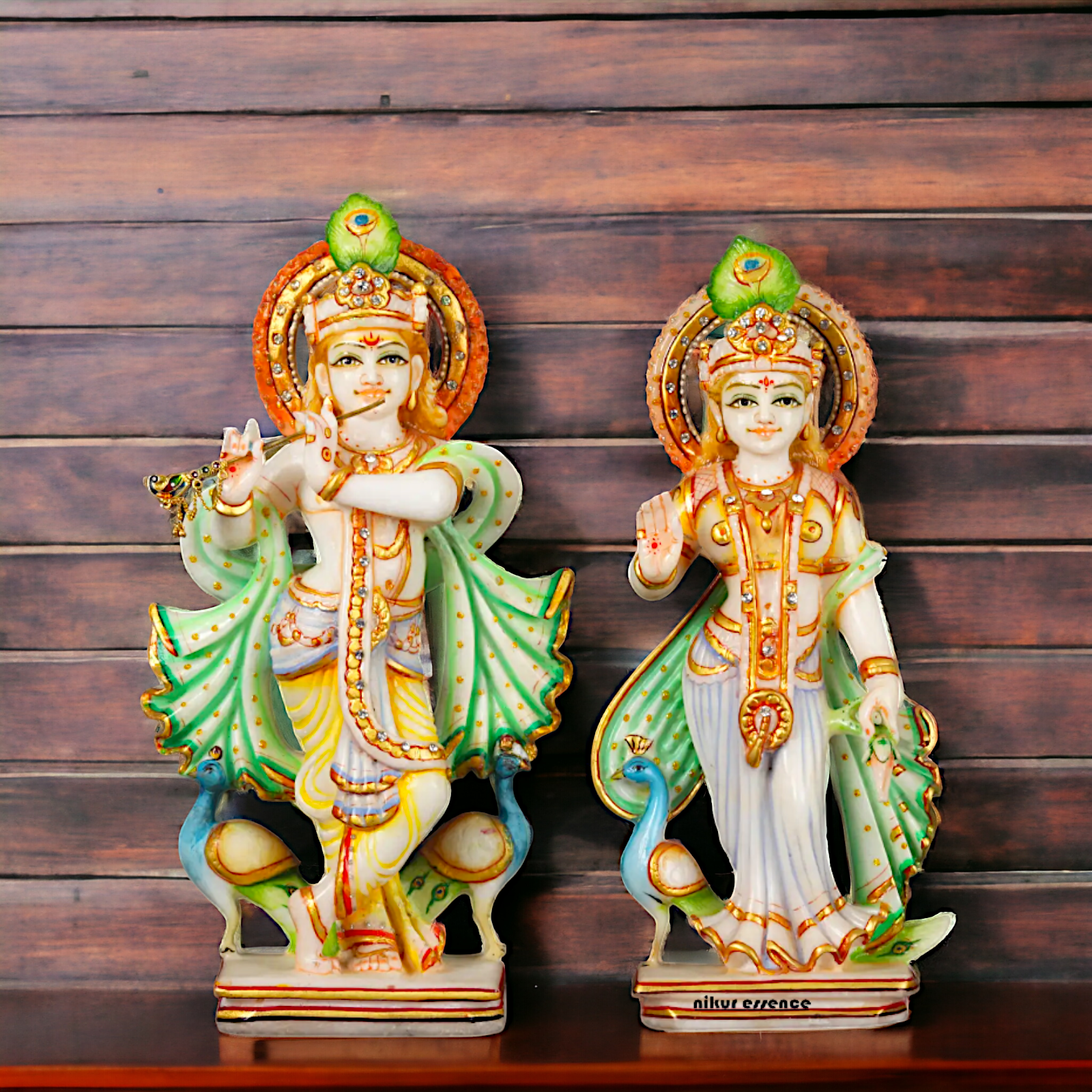 Radha Krishna Standing Original Marble idol - 12 Inches