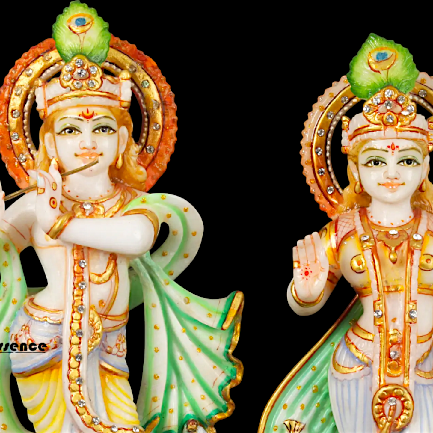 Radha Krishna Standing Original Marble idol - 12 Inches