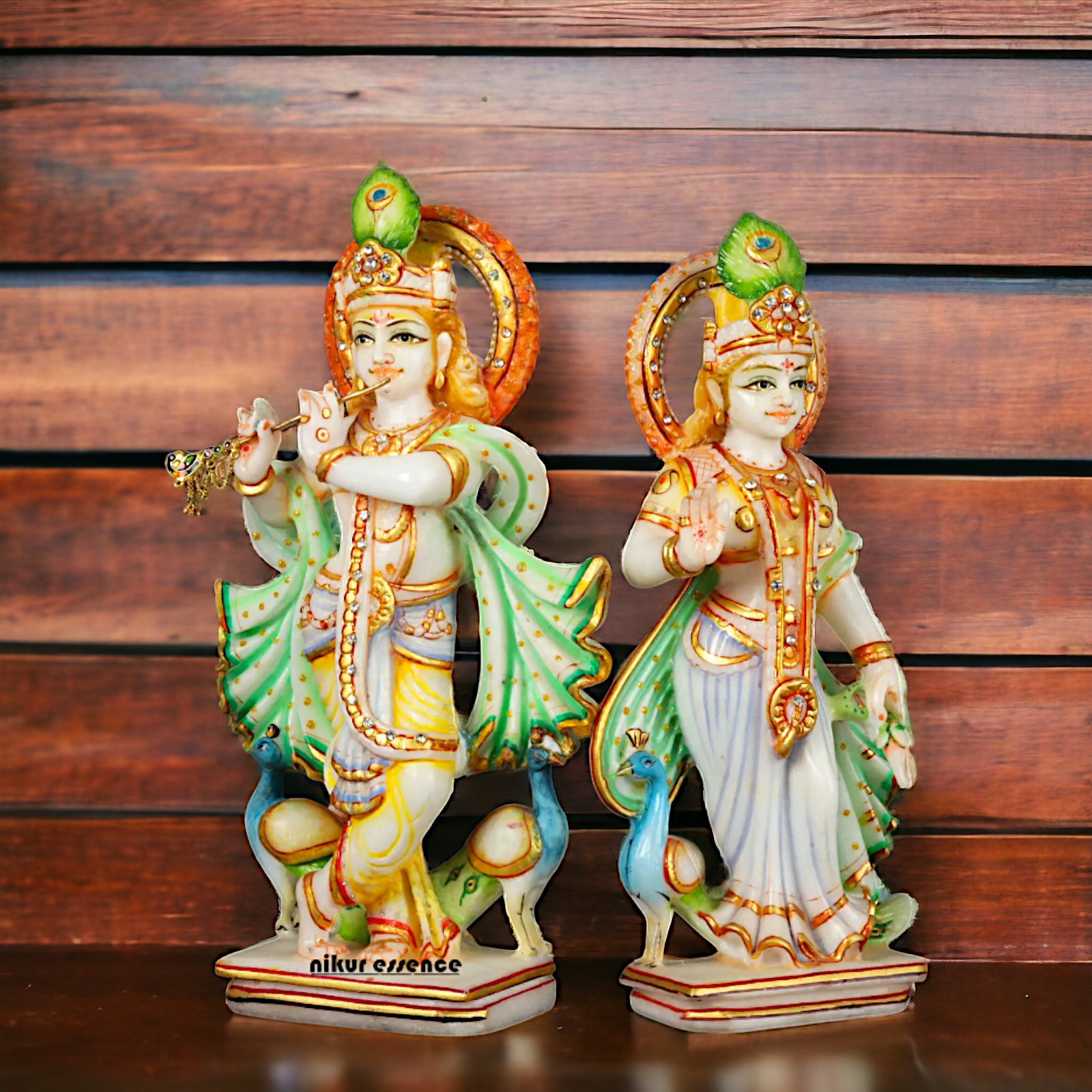 Radha Krishna Standing Original Marble idol - 12 Inches