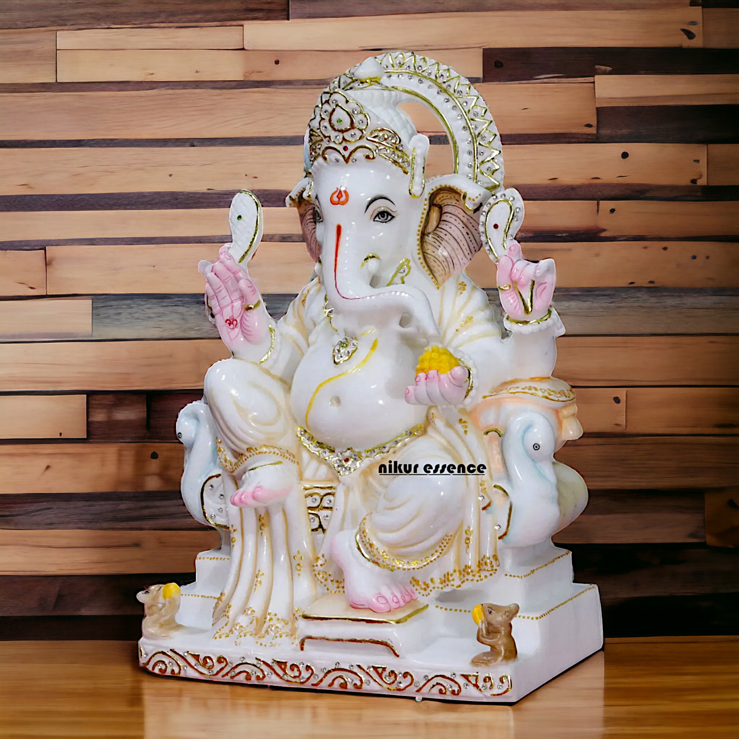 Ganesha sitting Marble statue - 18 inches