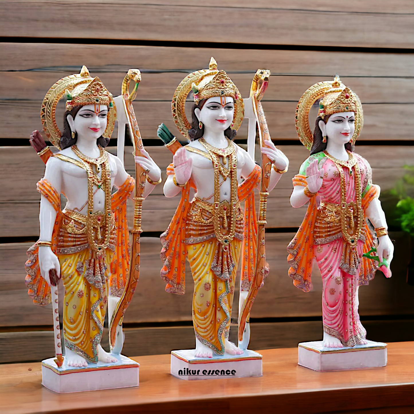 Large Ram Darbar Parivar Marble statue - 42 inches