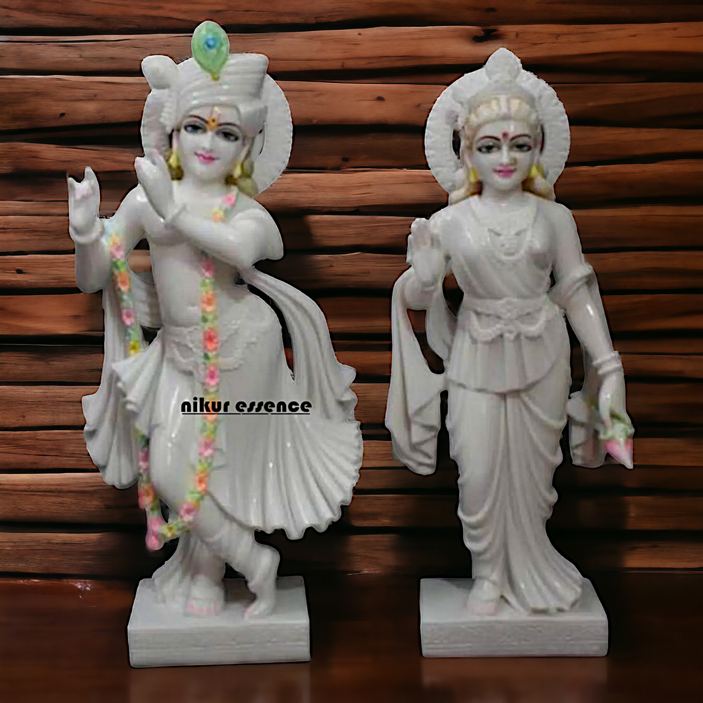 Large Radha Krishna Standing marble statue - 24 inches