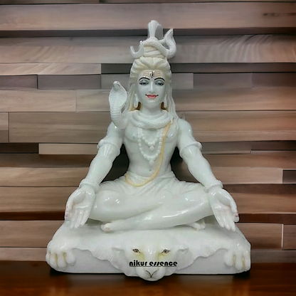 Shiva Seated with meditation marble statue - 24 inches