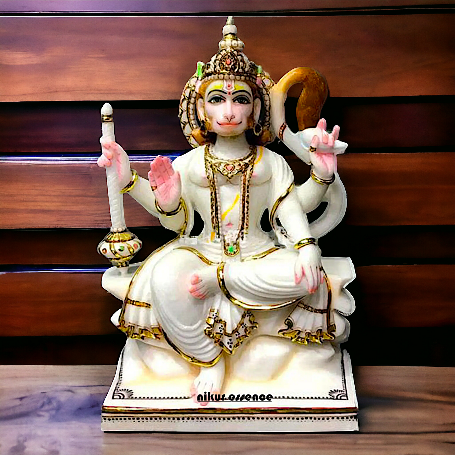 Hanuman ji Seated Marble idol - 24 inches