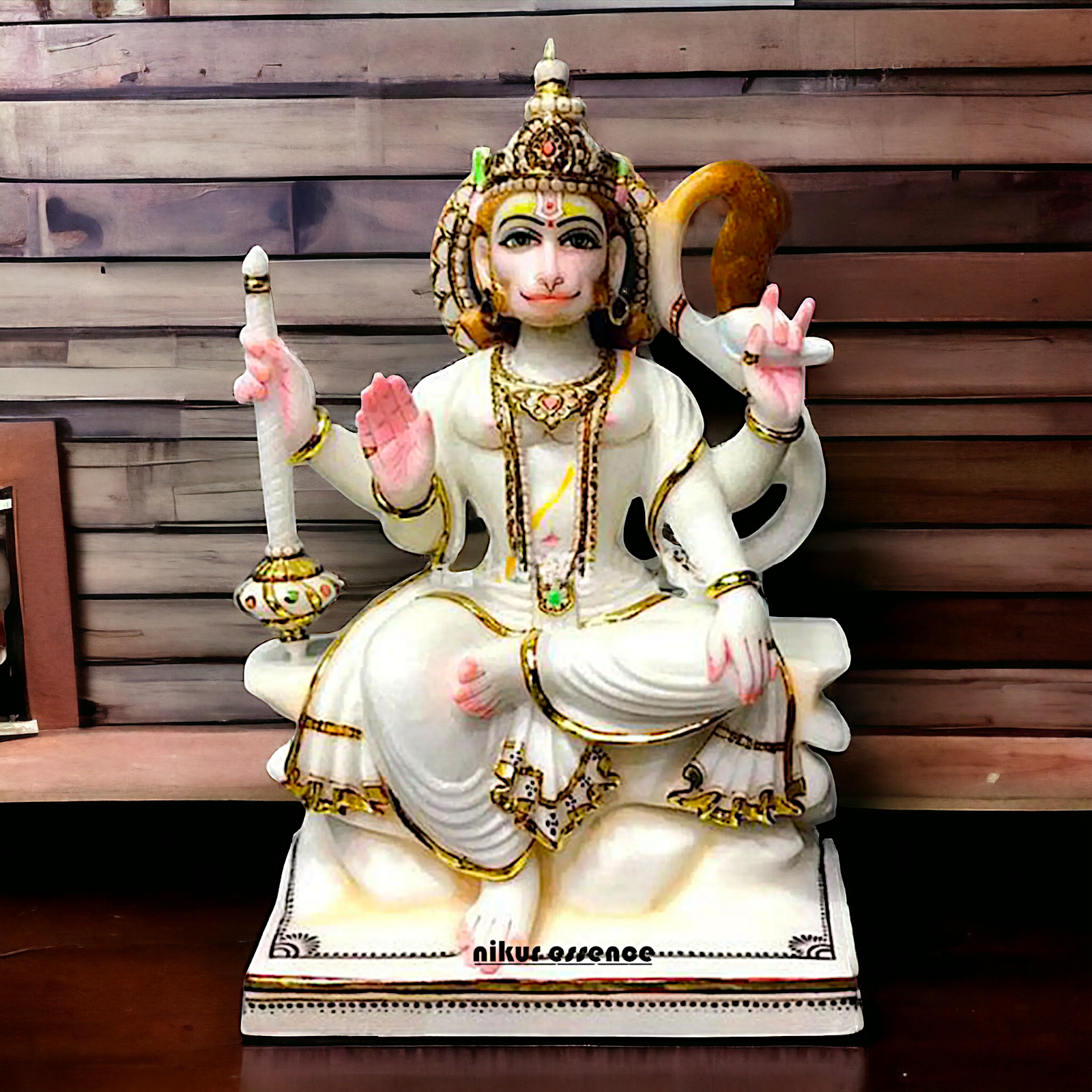 Hanuman ji Seated Marble idol - 24 inches