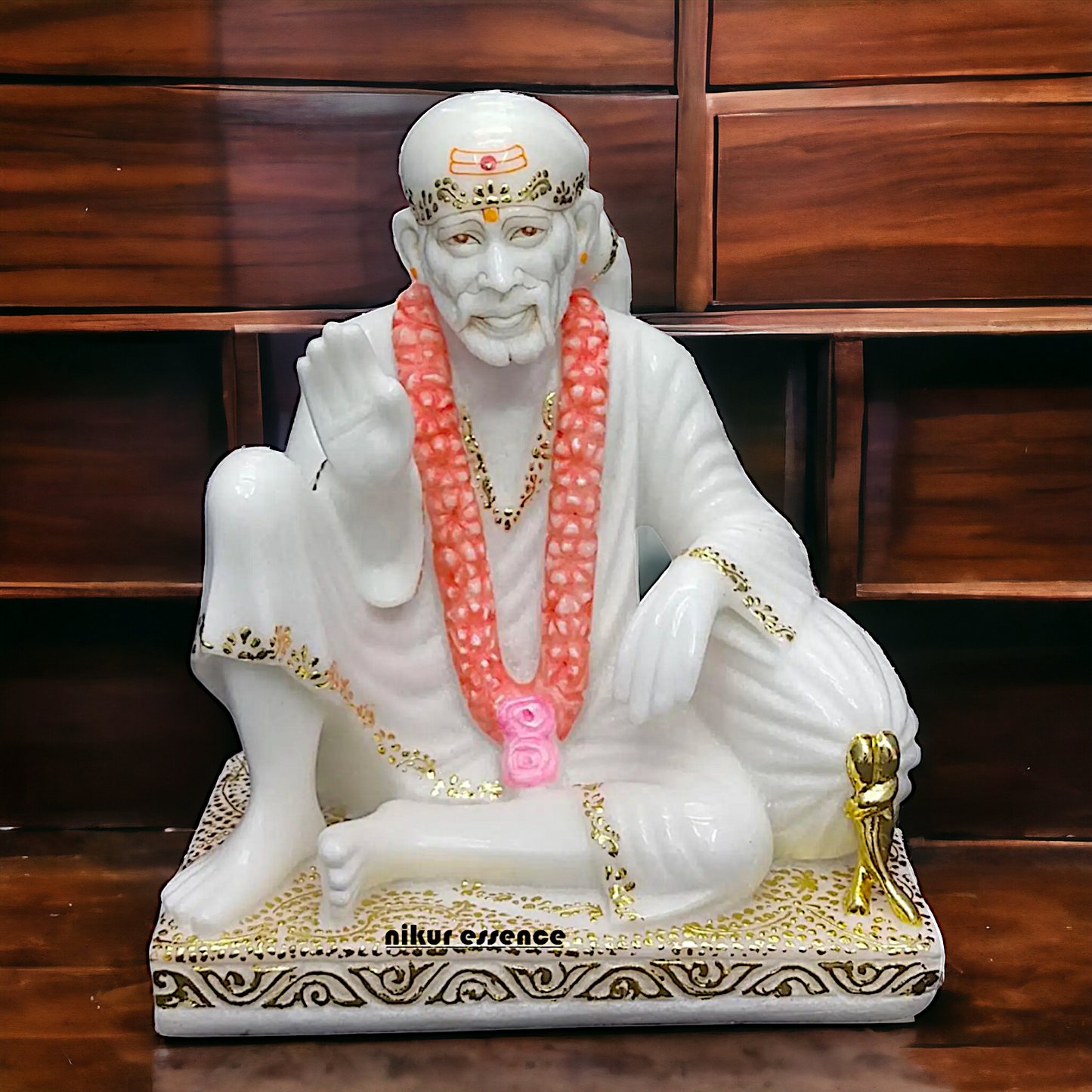 Sai Baba Seated Marble statue - 18 inches