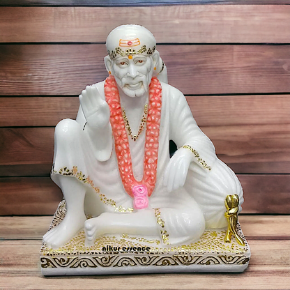 Sai Baba Seated Marble statue - 18 inches